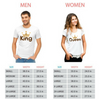King and Queen Couple Tshirts - Round Neck Couple Tshirts (Set of 2)